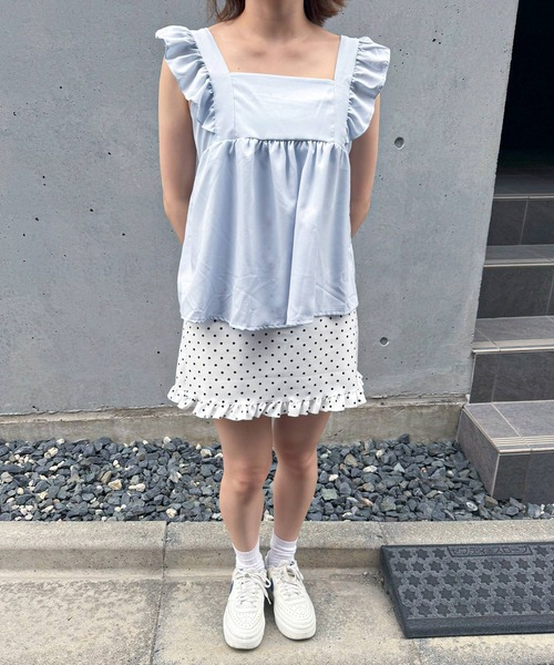 frunco（フランコ）の「【ZOZO限定】バックリボンキャミブラウス（シャツ/ブラウス・レディース・ブルー/ブラック/ホワイト・MEDIUM）」の13枚目の写真