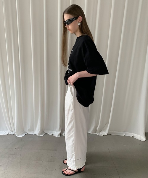 Roen黒のレースアップクロップドパンツ Roen黒のレースアップクロップドパンツ