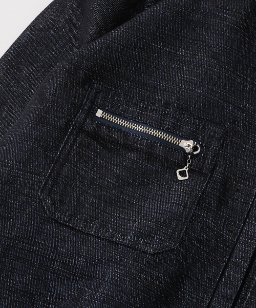 DAIRIKU(ダイリク)の「DAIRIKU / ダイリク Linen 2PKT Denim Jacket L-DNM1(デニムジャケット・メンズ・ブルー・SMALL/MEDIUM)」の3枚目の写真
