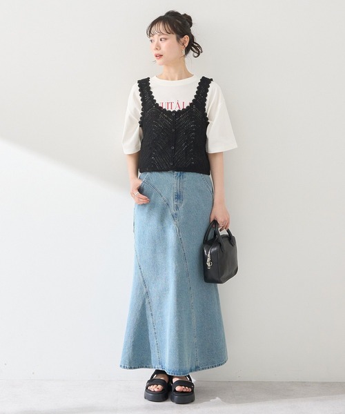 earth music&ecology（アースミュージックアンドエコロジー）の「クロシェビスチェ（ベスト・レディース・レッド系その他2/ホワイト系その他2/ブラック/グリーン・FREE）」の6枚目の写真