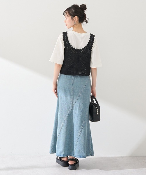 earth music&ecology（アースミュージックアンドエコロジー）の「クロシェビスチェ（ベスト・レディース・レッド系その他2/ホワイト系その他2/ブラック/グリーン・FREE）」の9枚目の写真