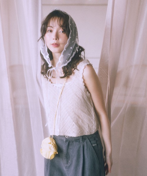 earth music&ecology（アースミュージックアンドエコロジー）の「クロシェビスチェ（ベスト・レディース・レッド系その他2/ホワイト系その他2/ブラック/グリーン・FREE）」の16枚目の写真