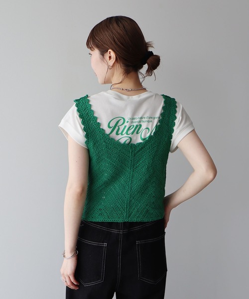 earth music&ecology（アースミュージックアンドエコロジー）の「クロシェビスチェ（ベスト・レディース・レッド系その他2/ホワイト系その他2/ブラック/グリーン・FREE）」の11枚目の写真