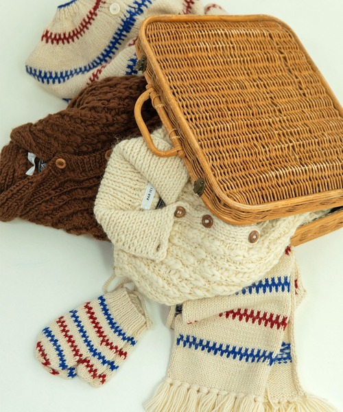 PAR ICI(パーリッシィ)の「【WEB別注】ネパールハンドニット レールマルチボーダー 2WAY求心カーディガン(カーディガン/ボレロ・レディース・オフホワイト・FREE)」の2枚目の写真