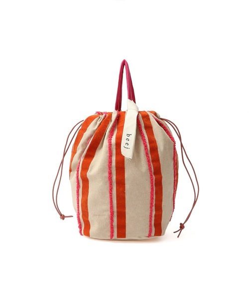 ROSE BUD（ローズバッド）の「beej EMB Flocky String bag（ショルダーバッグ・レディース・ピンク/イエロー・ONE SIZE）」の4枚目の写真