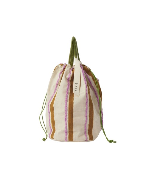 ROSE BUD（ローズバッド）の「beej EMB Flocky String bag（ショルダーバッグ・レディース・ピンク/イエロー・ONE SIZE）」の3枚目の写真