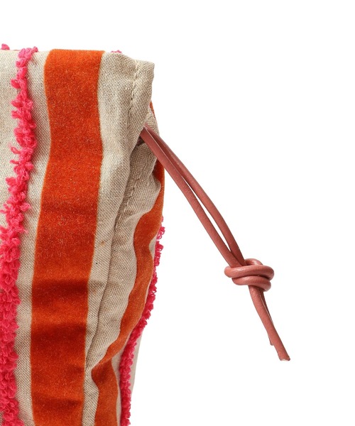 ROSE BUD（ローズバッド）の「beej EMB Flocky String bag（ショルダーバッグ・レディース・ピンク/イエロー・ONE SIZE）」の7枚目の写真