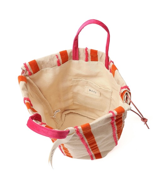 ROSE BUD（ローズバッド）の「beej EMB Flocky String bag（ショルダーバッグ・レディース・ピンク/イエロー・ONE SIZE）」の11枚目の写真