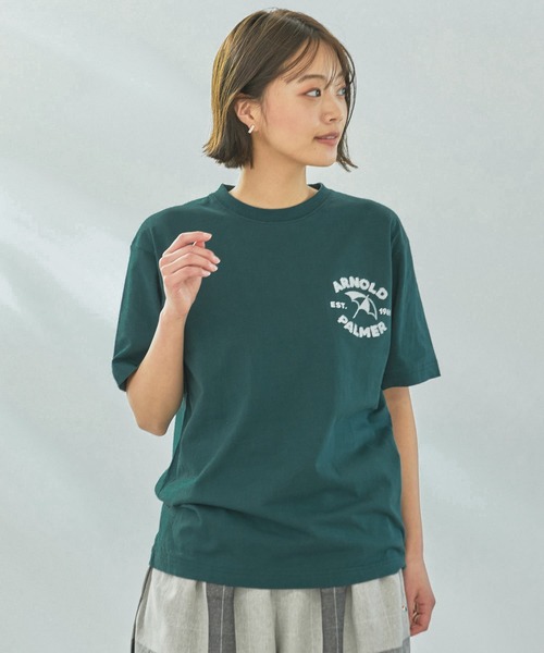 Arnold Palmer（アーノルドパーマー）の「サガラ刺繍 シェア ロゴ Tシャツ（Tシャツ/カットソー・レディース・ホワイト/グリーン/ブラック・XS/S/M/L/LL）」の16枚目の写真