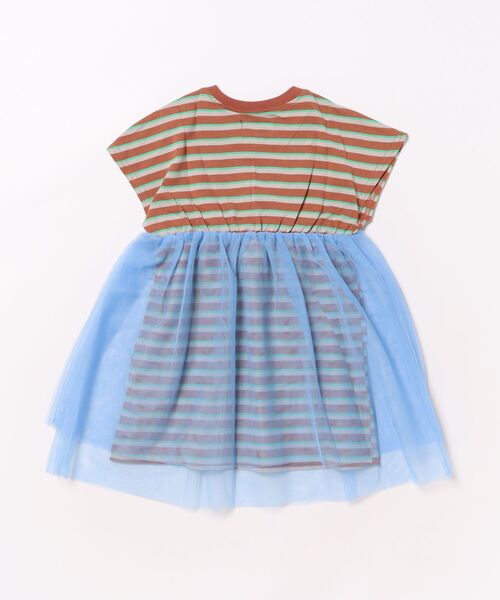 MARKEY'S（マーキーズ）の「先染めボーダーチュールドッキングワンピース（ワンピース・キッズ・ライトピンク/オフホワイト/ブラウン・130/120/110/100/90/150/140）」の19枚目の写真