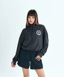 ROXY | WILD FLOWER ZIP /ロキシー水陸両用ドローコード付きショート丈(短丈)ジップアップラッシュガード（水着）(ラッシュガード)