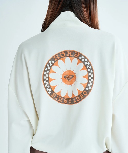ROXY(ロキシー)の「WILD FLOWER ZIP /ロキシー水陸両用ドローコード付きショート丈(短丈)ジップアップラッシュガード(水着)(ラッシュガード・レディース・ホワイト/ブラック/パープル・SMALL/MEDIUM/LARGE)」の10枚目の写真