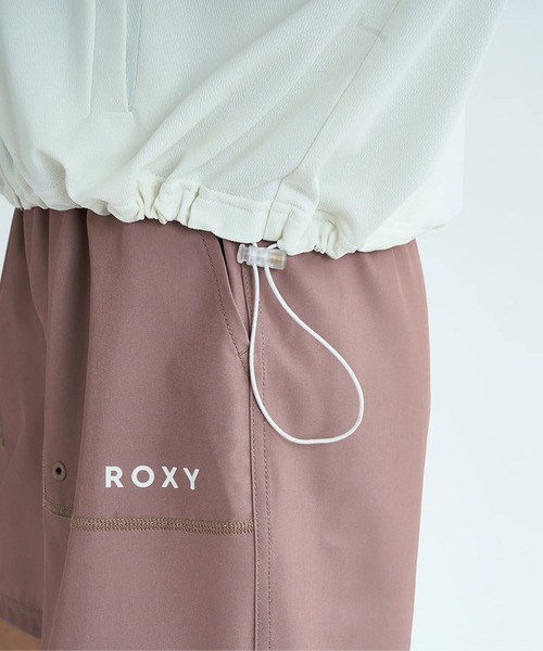 ROXY(ロキシー)の「WILD FLOWER ZIP /ロキシー水陸両用ドローコード付きショート丈(短丈)ジップアップラッシュガード(水着)(ラッシュガード・レディース・ホワイト/ブラック/パープル・SMALL/MEDIUM/LARGE)」の13枚目の写真