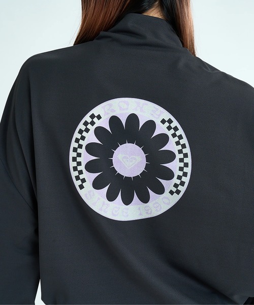ROXY(ロキシー)の「WILD FLOWER ZIP /ロキシー水陸両用ドローコード付きショート丈(短丈)ジップアップラッシュガード(水着)(ラッシュガード・レディース・ホワイト/ブラック/パープル・SMALL/MEDIUM/LARGE)」の21枚目の写真