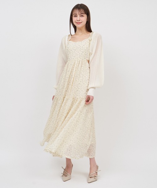 ROYAL PARTY（ロイヤルパーティー）の「シアーニットボレロ（カーディガン/ボレロ・レディース・ブラック/オフホワイト/グレー・FREE）」の17枚目の写真