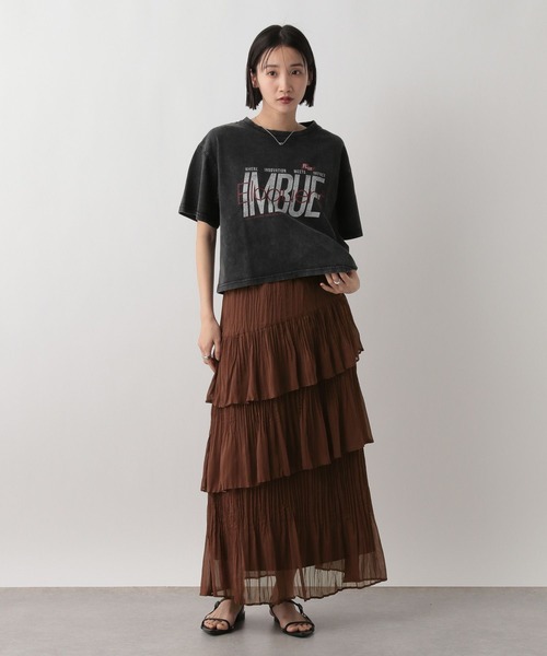 LOWRYS FARM（ローリーズファーム）の「アシメティアードプリーツスカート　 491113（スカート・レディース・ブラック/ブラウン/アイボリー/レオパード・FREE）」の14枚目の写真