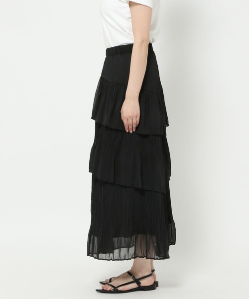 セール】アシメティアードプリーツスカート 491113（スカート