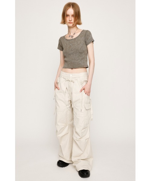 TUCK WIDE WOVEN PT タック ワイド ウーブン パンツ　SLY セール】TUCK WIDE WOVEN PT タック ワイド ウーブン パンツ