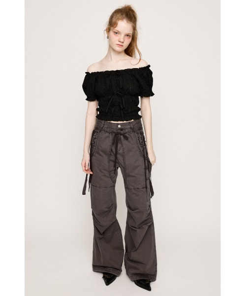 TUCK WIDE WOVEN PT タック ワイド ウーブン パンツ　SLY セール】TUCK WIDE WOVEN PT タック ワイド ウーブン パンツ