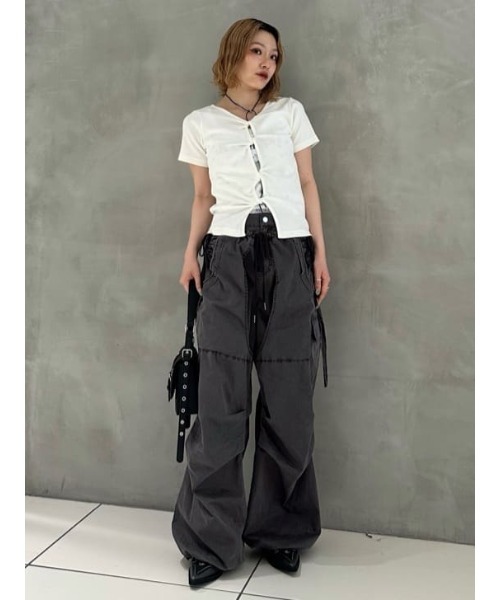 TUCK WIDE WOVEN PT タック ワイド ウーブン パンツ　SLY ツータックワイドパンツ（スラックス）｜KOBE LETTUCE
