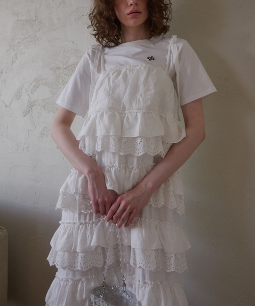 Lil Ambition(リルアンビション)の「コットンレースワンピース(ワンピース・レディース・ホワイト/ブラック・S/M)」の18枚目の写真