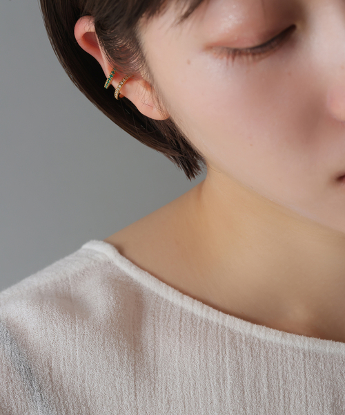 Lilas(リラ)の「《WEB限定》【SAMH by LILAS】イヤーカフホワイトトパーズSV(片耳)(イヤーカフ・レディース・ゴールド・FREE)」の1枚目の写真