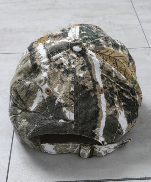 Starting Over（スターティングオーバー）の「【Starting Over/スターティングオーバー】ONE POINT LOGO DAMAGE PROCESSING PIGMENT CAP（キャップ・メンズ・ベージュ/カモフラージュ/ブラック・FREE）」の22枚目の写真