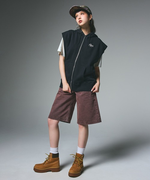 X-girl(エックスガール)の「FADED HALF PANTS(その他パンツ・レディース・ブラック/ブラウン・S/M)」の11枚目の写真