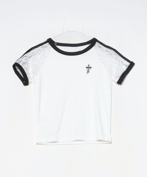 Vipoa(ヴィポア)の「レースラインTEE(Tシャツ/カットソー・レディース・ホワイト・FREE)」の7枚目の写真