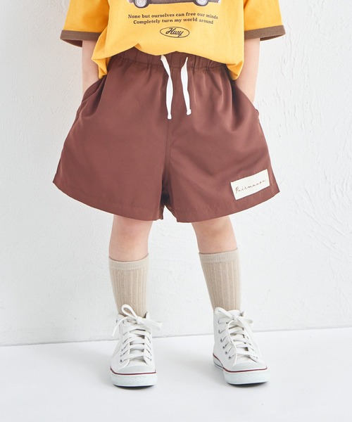 pairmanon（ペアマノン）の「【さらっと快適】タグ付き アクティブハーフパンツ（その他パンツ・キッズ・グリーン系その他/ブラック/ピンク系その他/ピンク/ブラウン・100/110/120/130/140/150/90）」の3枚目の写真