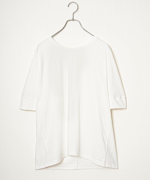 LBC(エルビーシー)の「シルケットバックギャザープルオーバー(Tシャツ/カットソー・レディース・テラコッタ/ホワイト/チャコール/カーキ・M)」の14枚目の写真