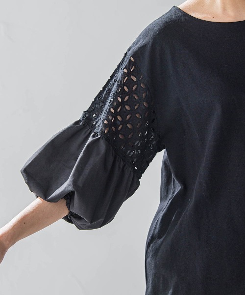 MAYSON GREY / メイソングレイ 【WEB限定】刺繍レーススリーブプルオーバー≪洗濯機で洗える≫ メイソングレイ MAYSON GREY 【WEB限定】刺繍レーススリーブプル