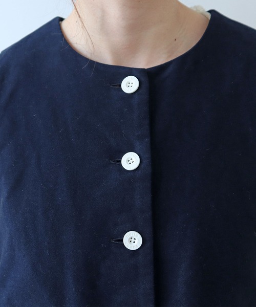 bulle de savon（ビュルデサボン）の「モールスキン ベスト（ベスト・レディース・ネイビー・FREE）」の17枚目の写真