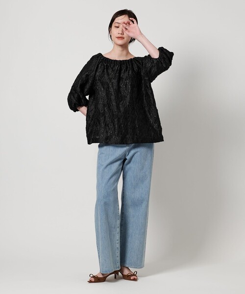 専用　UNITED TOKYO 新品　フラワージャガードブラウス UNITED TOKYO♡フラワージャガードブラウス♡黒