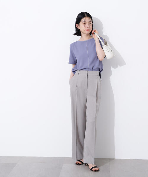 「N.（N. Natural Beauty Basic）」 長袖ブラウス MEDIUM グレイッシュベージュ レディース 楽天市場】ピンタックレイヤーショルダーブラウス N. Natural