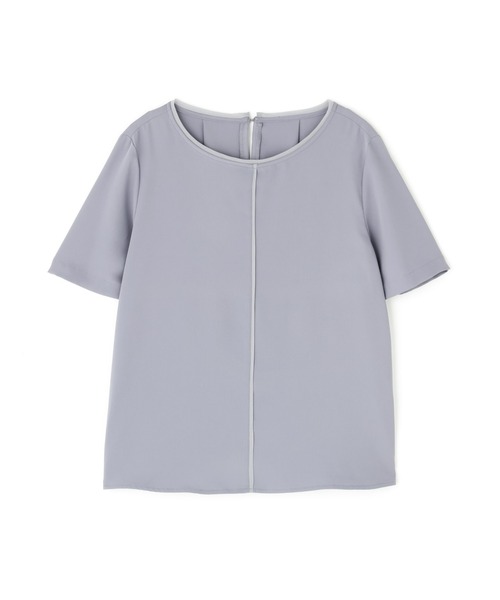 N.（N. Natural Beauty Basic）（エヌエヌナチュラルビューティーベーシック）の「シフォンラインＴブラウス（シャツ/ブラウス・レディース・グレイッシュベージュ/オフホワイト/ダークブルー・MEDIUM）」の18枚目の写真