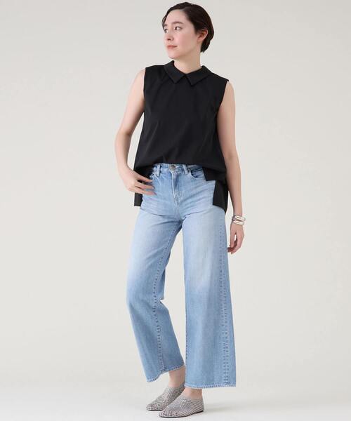 martinique(マルティニーク)の「衿フレンチプルオーバー(Tシャツ/カットソー・レディース・ホワイト/ベージュ×ブラック/ブラック・FREE)」の10枚目の写真
