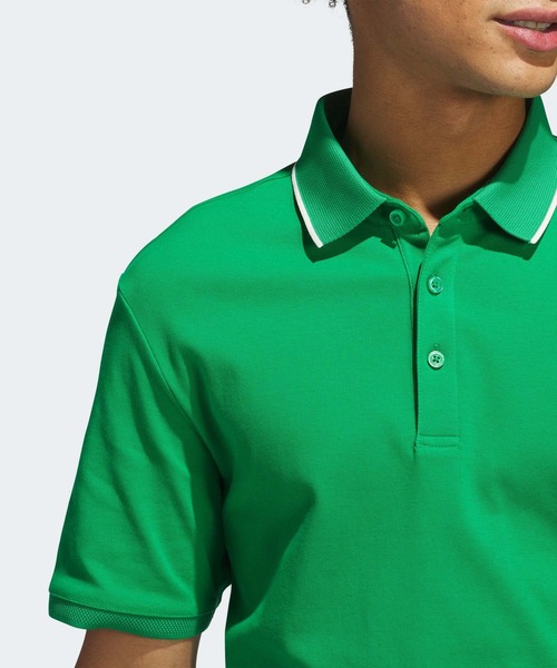 【adidas GOLF/アディダス】Vネック ツイストニット半袖シャツ・L黄色 adidas ポロシャツ ビヨンド ザ コース ツイストニット