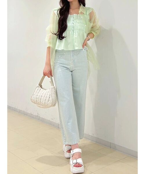 MERCURYDUO（マーキュリーデュオ）の「ニットラウンドバッグ（ショルダーバッグ・レディース・アイボリー・FREE）」の5枚目の写真