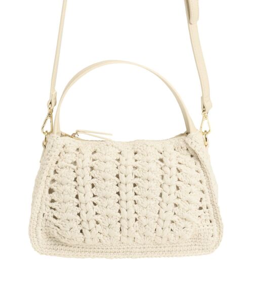 MERCURYDUO（マーキュリーデュオ）の「ニットラウンドバッグ（ショルダーバッグ・レディース・アイボリー・FREE）」の7枚目の写真