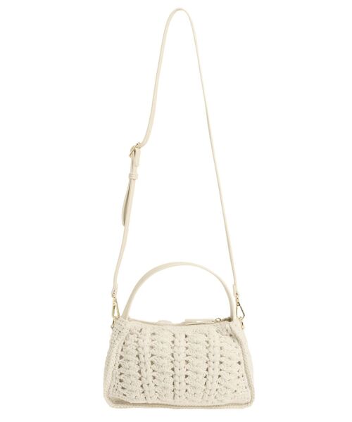 MERCURYDUO（マーキュリーデュオ）の「ニットラウンドバッグ（ショルダーバッグ・レディース・アイボリー・FREE）」の11枚目の写真