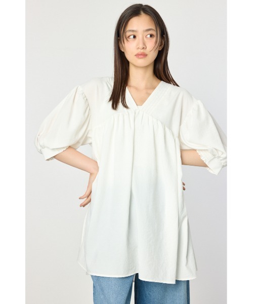楽天 送料無料にならない セール】ギャザーチュニック2WAYブラウス（シャツ/ブラウス ジャケット・アウター