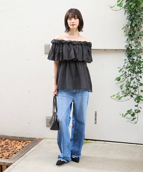 アッパーハイツ　THE NIECE 22 ワイドデニムパンツ　　ハイウエスト　1 アッパーハイツ (upperhights) THE NIECEハイラズワイドデニム