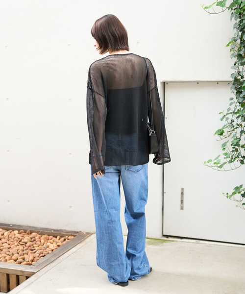 upperhights（アッパーハイツ）の「【upper hights/アッパーハイツ】THE NIECE MID-RISE ミッドライズワイドデニム（デニムパンツ・レディース・ブルー・23/24/25/22/21）」の5枚目の写真