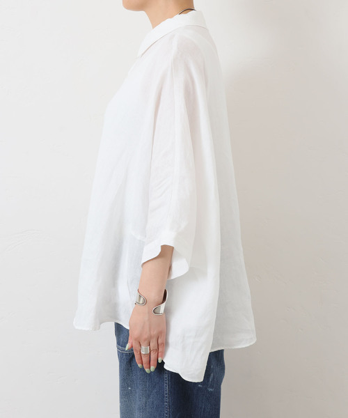 JOURNAL STANDARD LUXE（ジャーナルスタンダード　ラックス）の「リネンキャンバス バルーンシャツ（シャツ/ブラウス・レディース・ブラック/ピンク/ブラウン/ホワイト・FREE）」の16枚目の写真