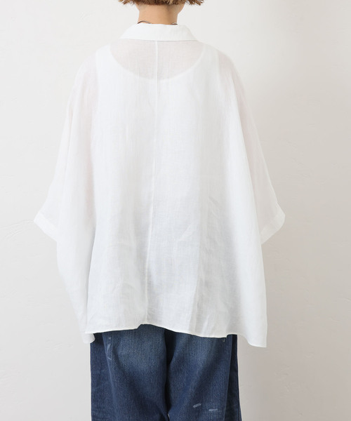 JOURNAL STANDARD LUXE（ジャーナルスタンダード　ラックス）の「リネンキャンバス バルーンシャツ（シャツ/ブラウス・レディース・ブラック/ピンク/ブラウン/ホワイト・FREE）」の17枚目の写真