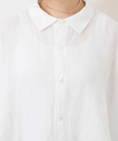JOURNAL STANDARD LUXE（ジャーナルスタンダード　ラックス）の「リネンキャンバス バルーンシャツ（シャツ/ブラウス・レディース・ブラック/ピンク/ブラウン/ホワイト・FREE）」の18枚目の写真