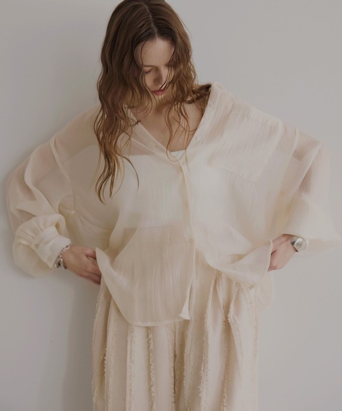 Wrinkle Gloss Over Shirt（シャツ/ブラウス）｜MIELI INVARIANT