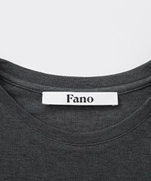 レタリング アシンメトリーヘム 半袖Tシャツ FX25S230【Fano