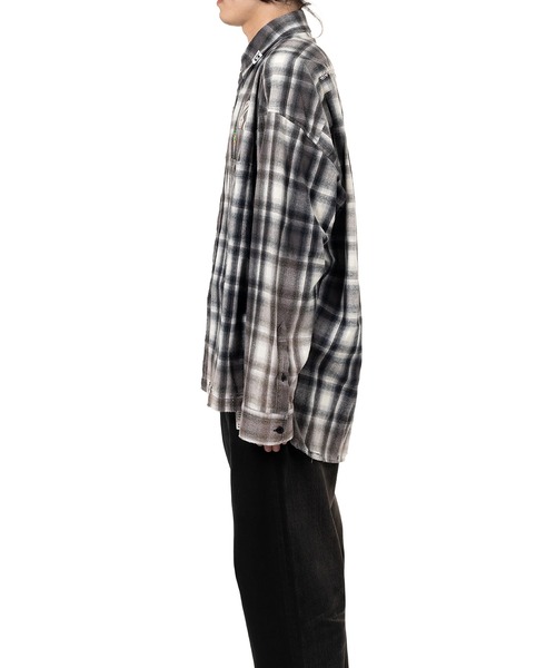 Maison MIHARA YASUHIRO(メゾンミハラヤスヒロ)の「Vintage Like Check Shirt(シャツ/ブラウス・メンズ・ブラック/レッド・46/44/48)」の5枚目の写真